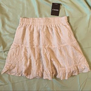 A-line ruffle mini skirt